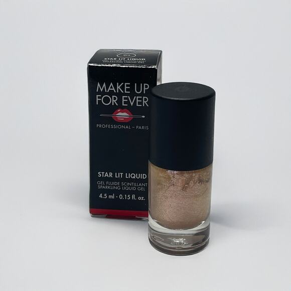 MAKE UP FOR EVER New Star Lit Liquid Illuminating Gel in Gold Peach - Picture 1 of 7